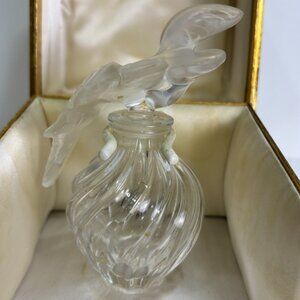 RARE 1.7 FL OZ SIZE LALIQUE CRYSTAL NINA RICCI L' AIR DU TEMPS PARFUM SATIN